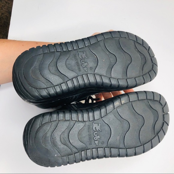 1990s Vintage Goth Platform Lace Up Leather Boots - Picture 4 of 6